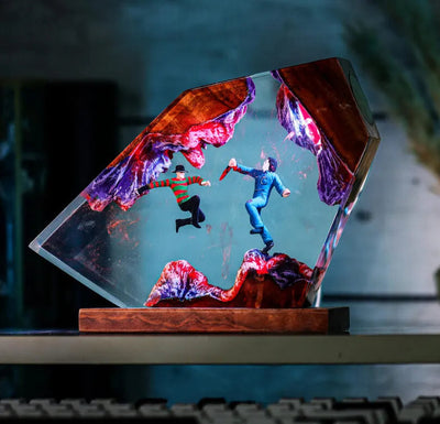 Halloween Horror Epoxy Resin Lamp, Night Light
