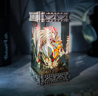 One Punch Man Saitama vs Boros Epoxy Resin Lamp, Night Light, Wireless Lights