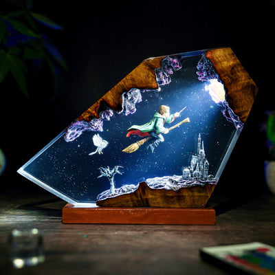 Harry Potter Hedwig Epoxy Resin Lamp, Night Light