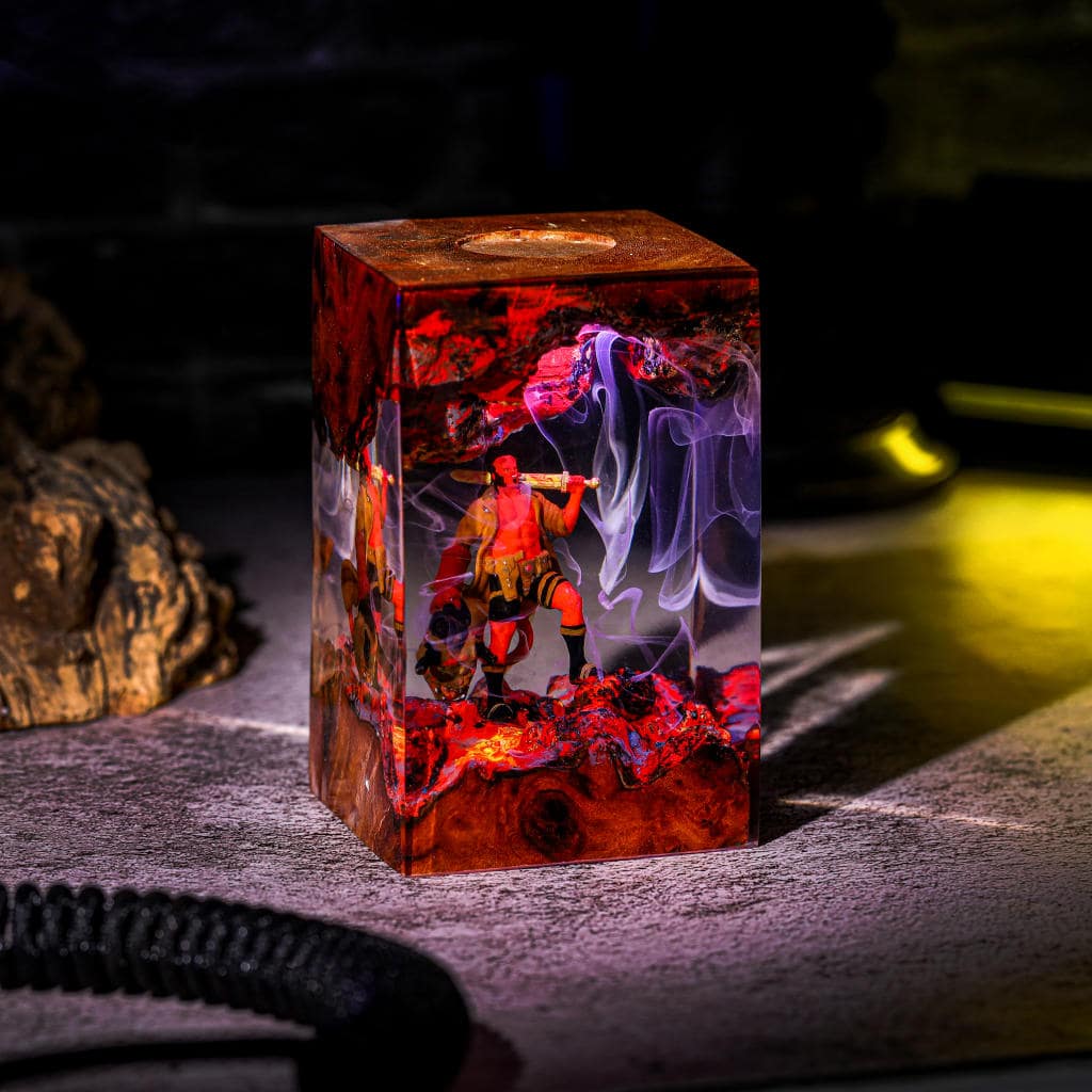 Hellboy Epoxy Resin Lamp, Night Light