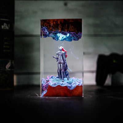 Solo Leveling Blood-Red Commander Igris Epoxy Resin Lamp, Night Light