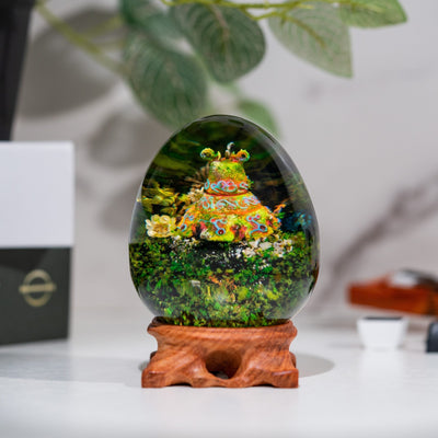 Zelda Dah Hesho Shrine Epoxy Resin Egg Lamp, Night Light