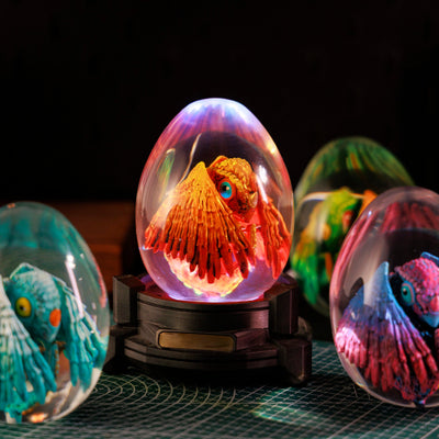 Baby Dinosaur Resin Egg Lamp, Night Light