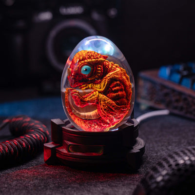 Baby Dinosaur Resin Egg Lamp, Night Light