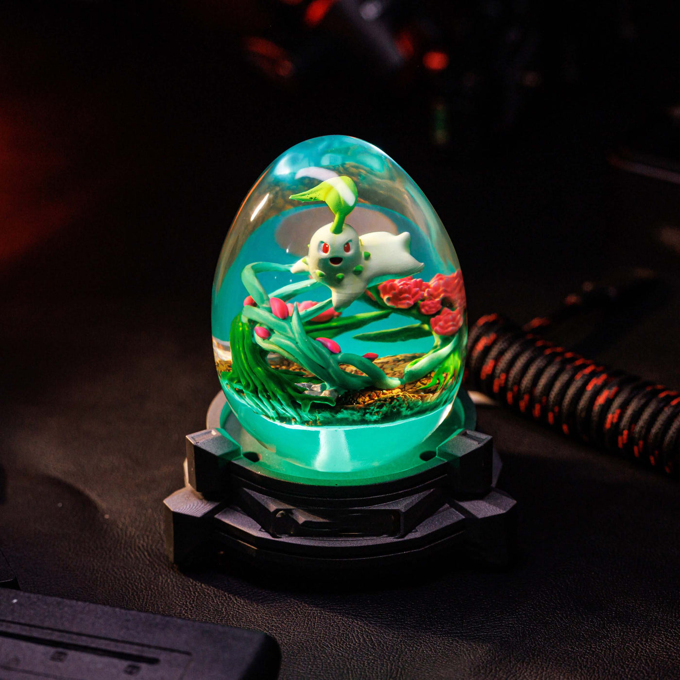 Pokemon Chikorita Resin Egg Lamp, Night Light