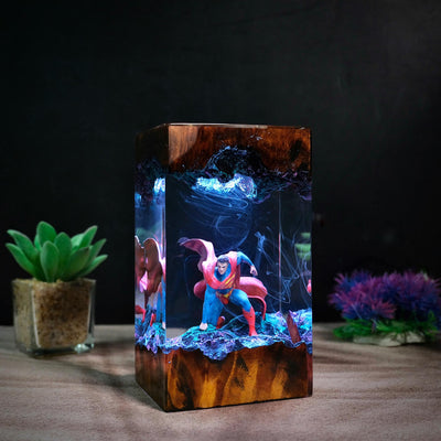 DC Superhero Superman Epoxy Resin Lamp, Night Light