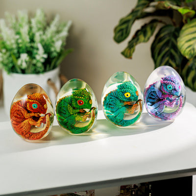 Baby Dinosaur Resin Egg Lamp, Night Light