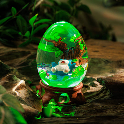 Pokemon Snolax Epoxy Resin Egg Lamp, Night Light