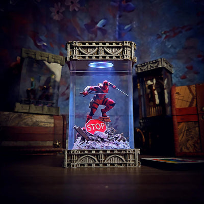 Deadpool Epoxy Resin Lamp, Night Light, Wireless Lights
