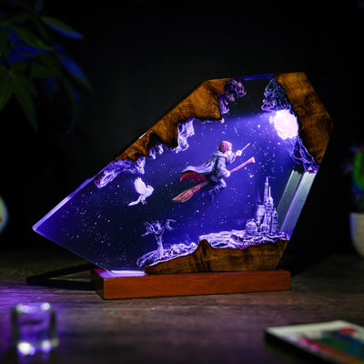 Harry Potter Hedwig Epoxy Resin Lamp, Night Light