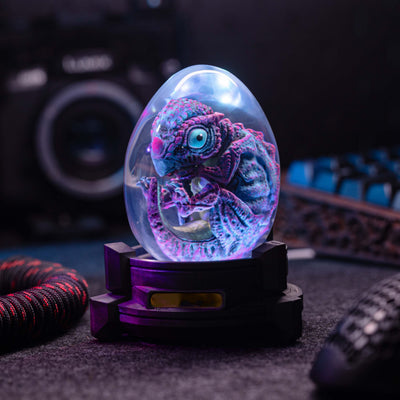 Baby Dinosaur Resin Egg Lamp, Night Light