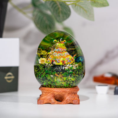 Zelda Dah Hesho Shrine Epoxy Resin Egg Lamp, Night Light