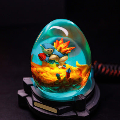 Pokemon Hinoarashi Cyndaquil Resin Egg Lamp, Night Light