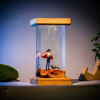 Howl’s Moving Castle Howl Jenkins Pendragon Calcifer Epoxy Resin Lamp, Night Light