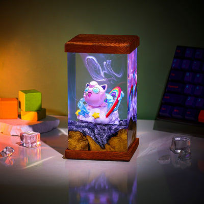 Pokemon Jigglypuff Epoxy Resin Lamp, Night Light