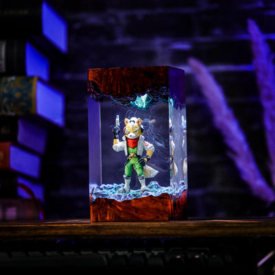 Star Fox Fox McCloud Epoxy Resin Lamp, Night Light