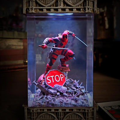 Deadpool Epoxy Resin Lamp, Night Light, Wireless Lights