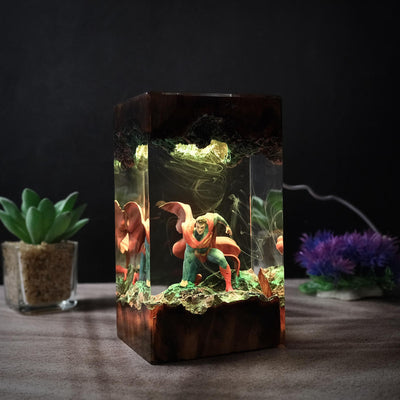 DC Superhero Superman Epoxy Resin Lamp, Night Light