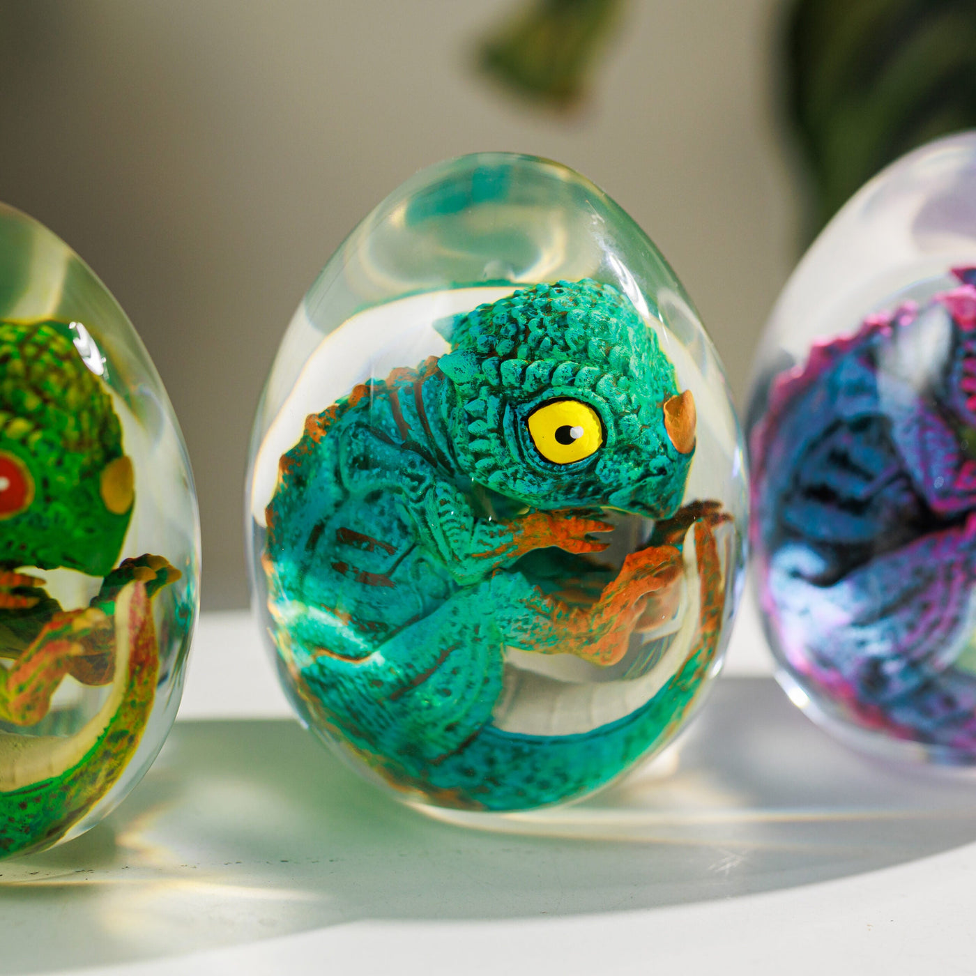 Baby Dinosaur Resin Egg Lamp, Night Light