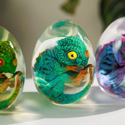 Baby Dinosaur Resin Egg Lamp, Night Light