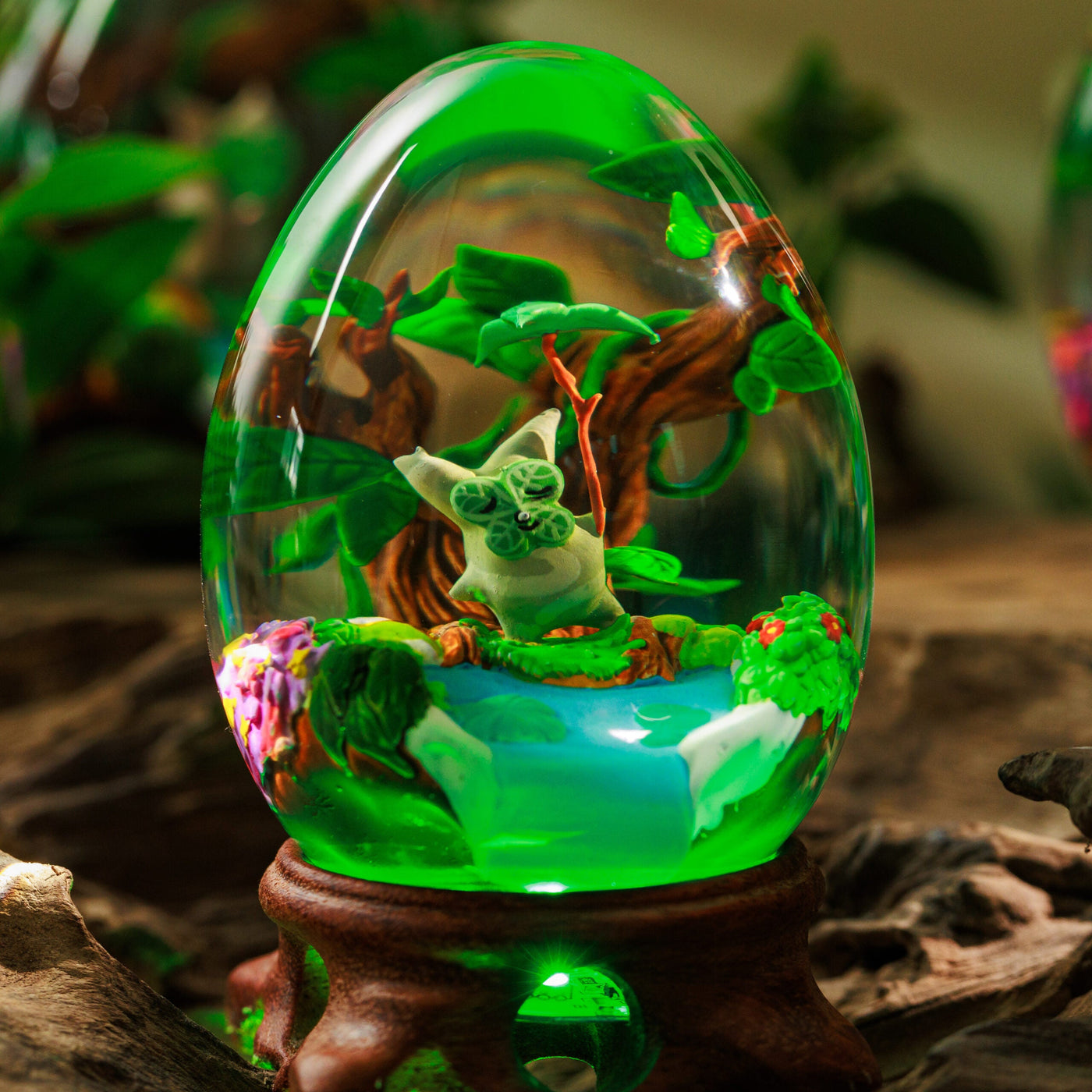 Zelda Korok Epoxy Resin Egg Lamp, Night Light