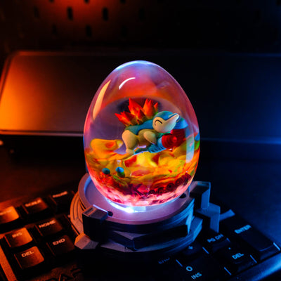 Pokemon Hinoarashi Cyndaquil Resin Egg Lamp, Night Light