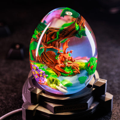 Pokemon Charizard Epoxy Resin Egg Lamp, Night Light