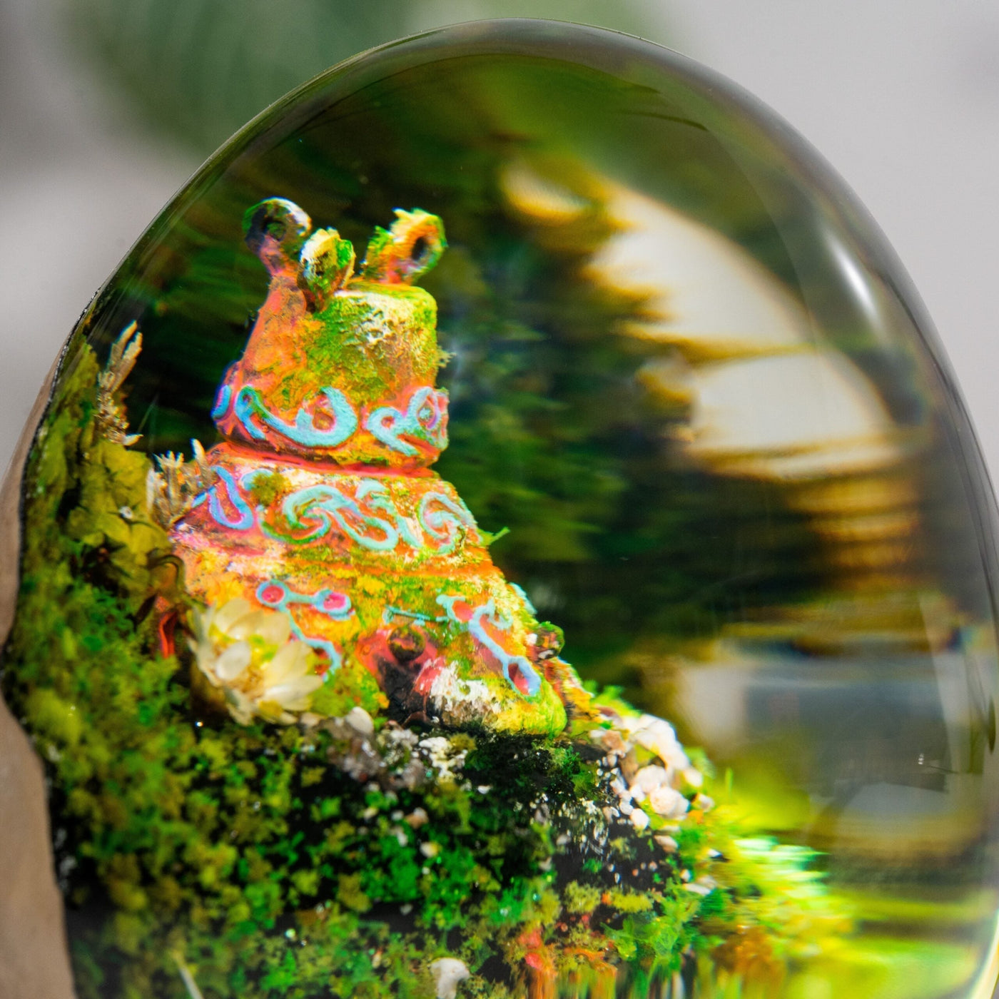 Zelda Dah Hesho Shrine Epoxy Resin Egg Lamp, Night Light