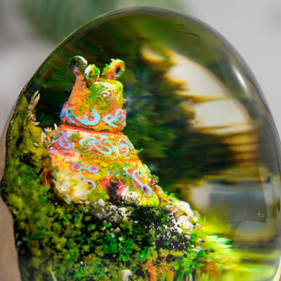 Zelda Dah Hesho Shrine Epoxy Resin Egg Lamp, Night Light