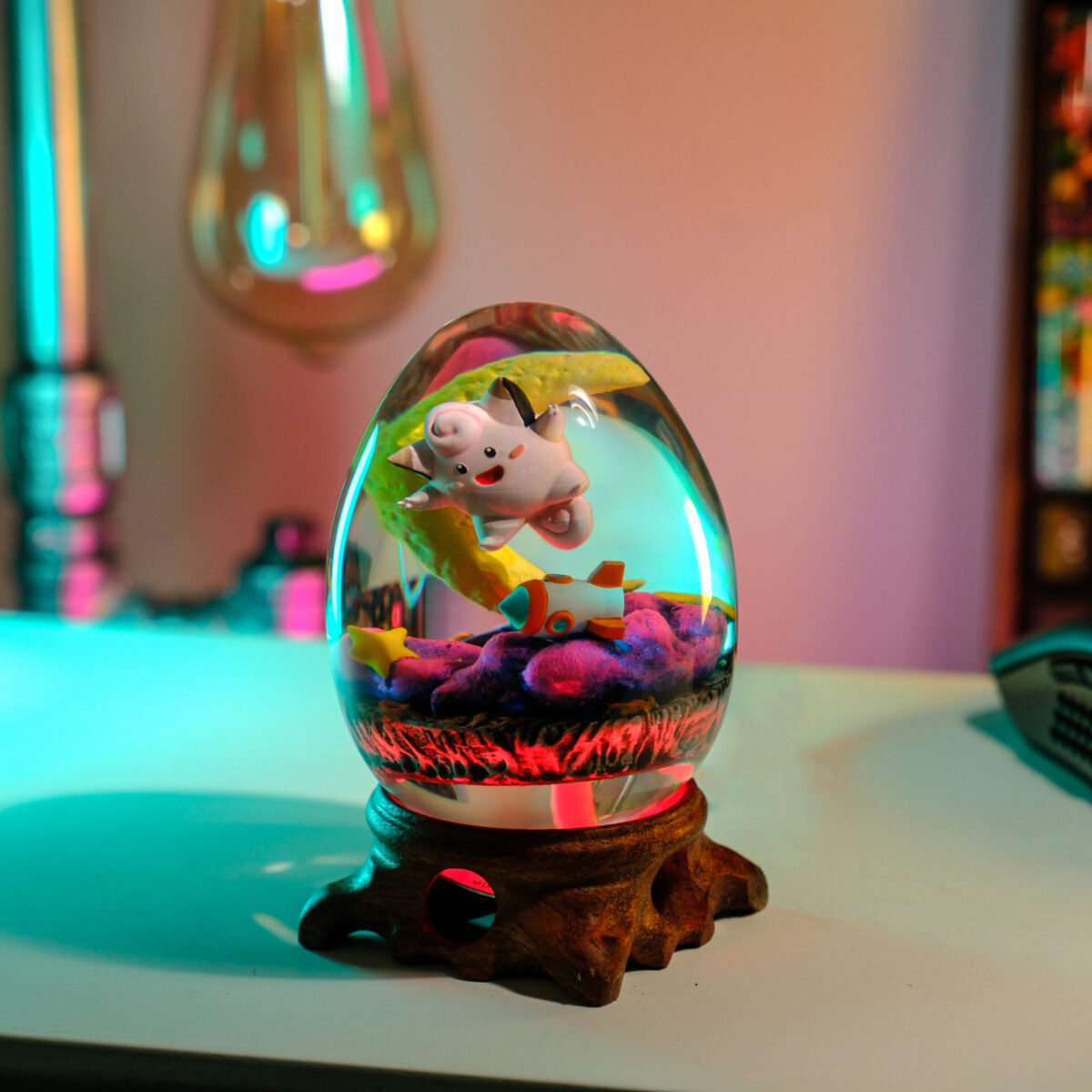 Pokemon Clefairy Resin Egg Lamp, Night Light