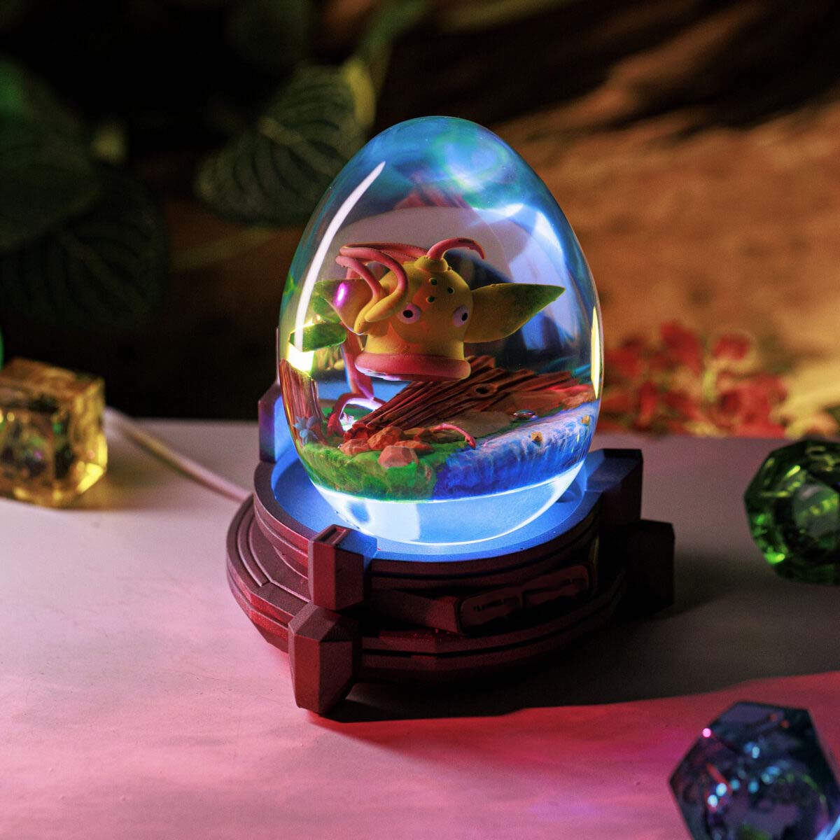 Pokemon Weepinbell Epoxy Resin Egg Lamp, Night Light