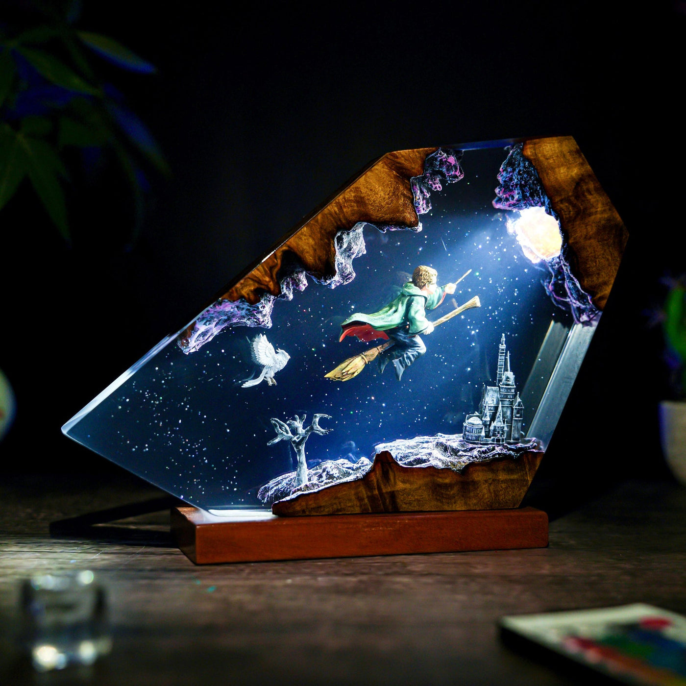 Harry Potter Hedwig Epoxy Resin Lamp, Night Light