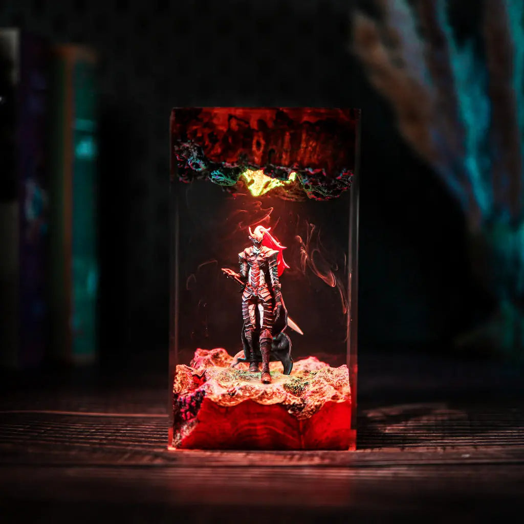Solo Leveling Blood-Red Commander Igris Epoxy Resin Lamp, Night Light