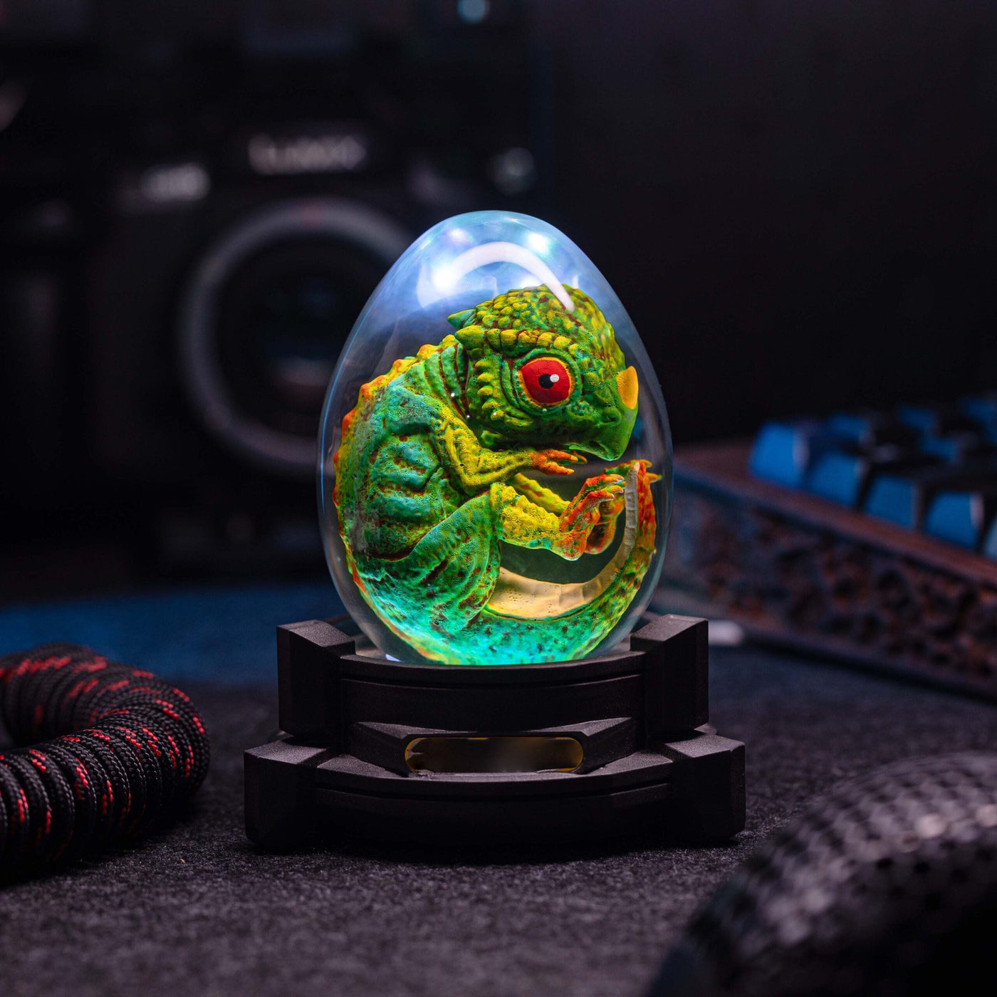Baby Dinosaur Resin Egg Lamp, Night Light