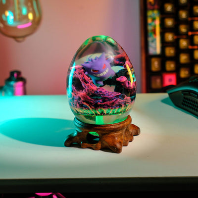Pokemon Gengar Epoxy Resin Egg Lamp, Night Light