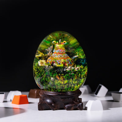 Zelda Dah Hesho Shrine Epoxy Resin Egg Lamp, Night Light
