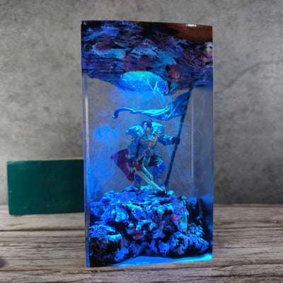 World of Warcraft Varian Wrynn Epoxy Resin Lamp, Night Light