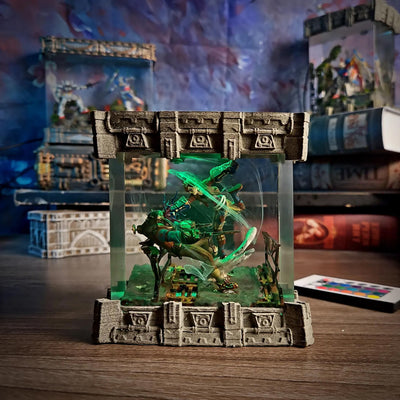 League of Legends Arcane Vi Fight Scene Epoxy Resin Lamp, Night Light, Wireless Lights
