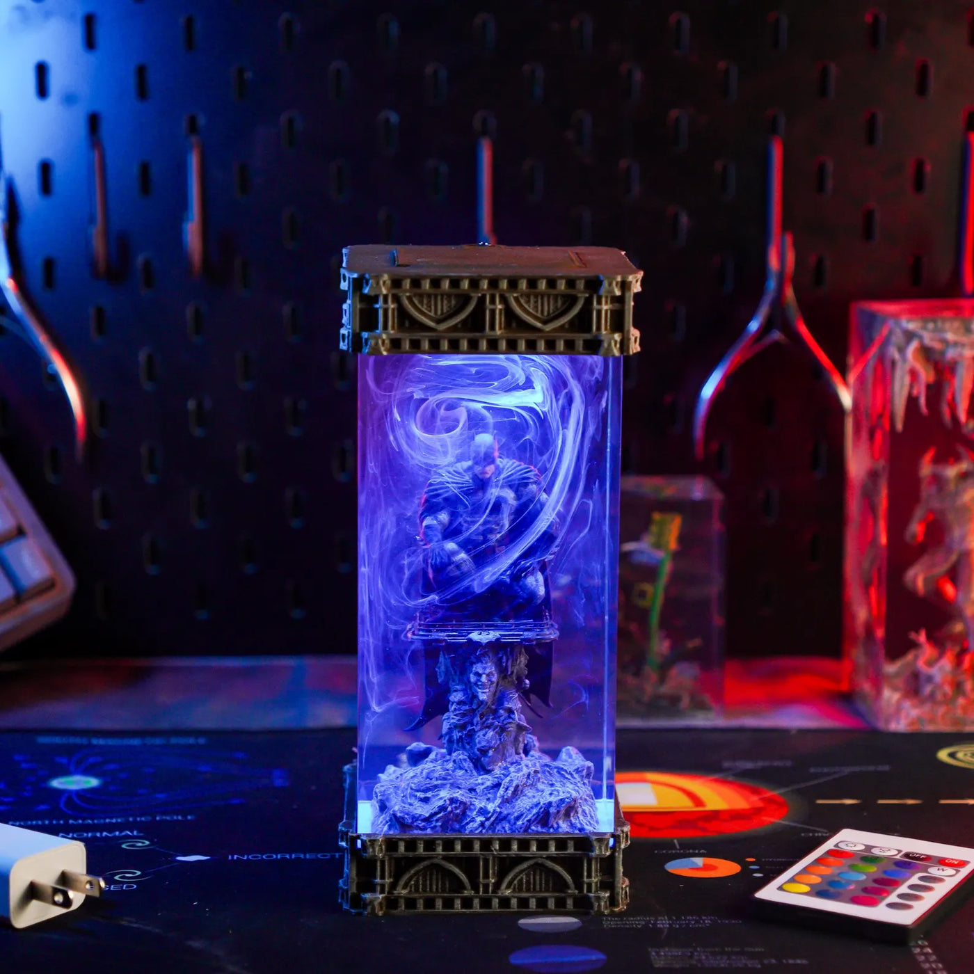 DC Batman Epoxy Resin Lamp, Night Light, Wireless Lights