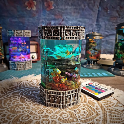 Ocean Coral Fish Nemo Cartoon Epoxy Resin Lamp, Night Light, Wireless Lights