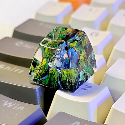 Godzilla Chibi Skull Island Artisan Keycaps Epoxy Resin