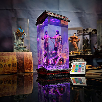 Mortal Kombat Scorpion Epoxy Resin Lamp, Night Light, Wireless Lights