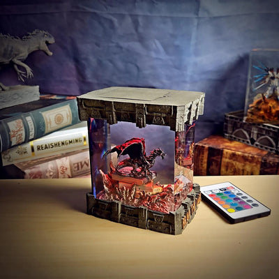 Fourth Wing Dragons Epoxy Resin Lamp, Night Light, Wireless Lights
