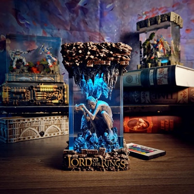LOTR Lord Of Rings Smeagol Gollum Diorama Epoxy Resin Lamp, Night Light, Wireless Lights