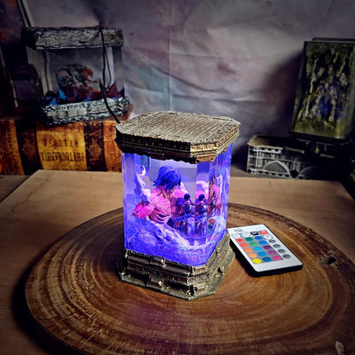 Attack On Titan Eren Yeager Jaeger Diorama Epoxy Resin Lamp, Night Light, Wireless Lights