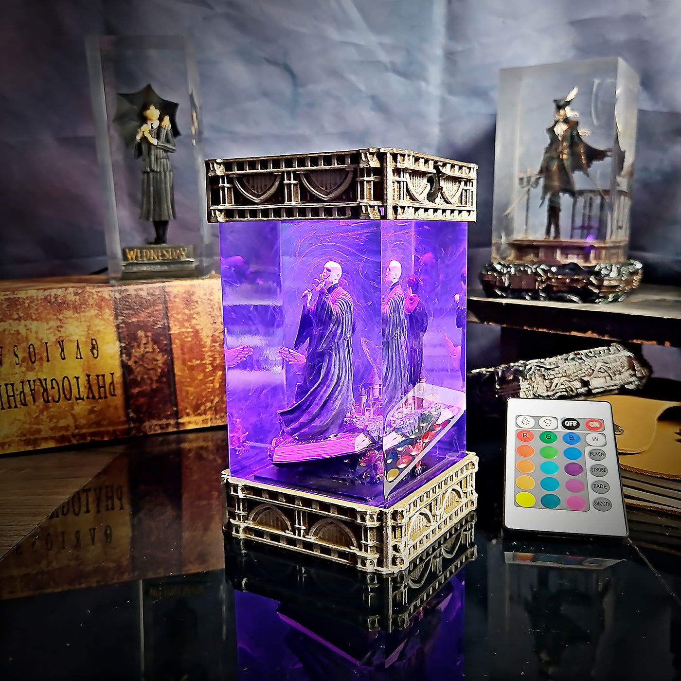 Harry Potter Volermort Epoxy Resin Lamp, Night Light, Wireless Lights