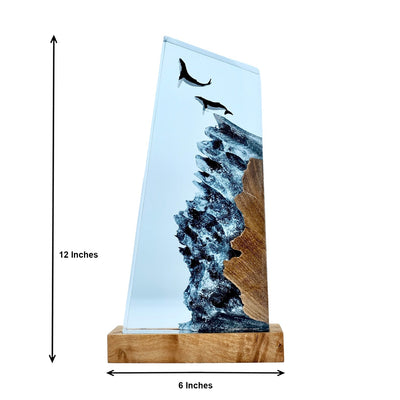 Humpback Whales - High Quality Epoxy Resin Lamp