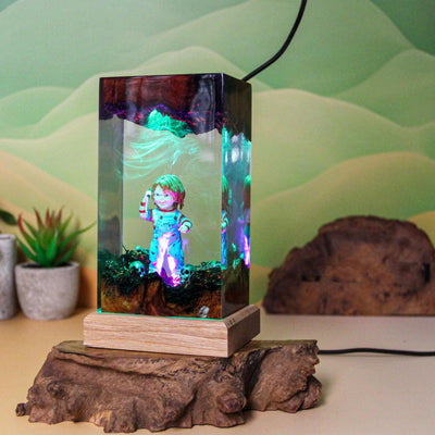 Halloween Horror Chucky Doll Epoxy Resin Lamp, Night Light