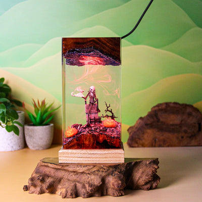 Halloween Jack Skellington The Nightmare Before Christmas Epoxy Resin Lamp, Night Light