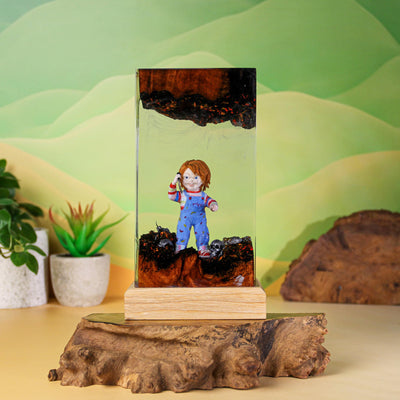 Halloween Horror Chucky Doll Epoxy Resin Lamp, Night Light